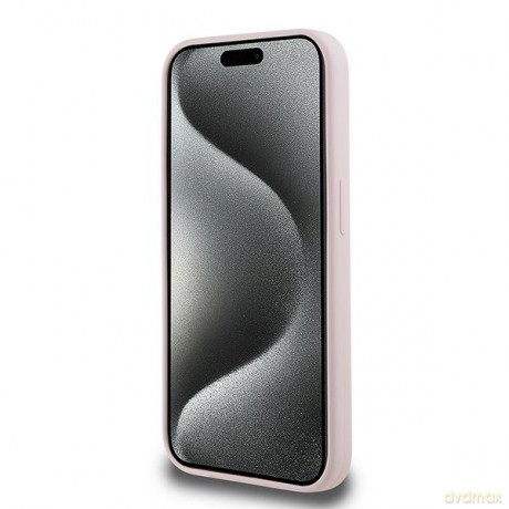 Karl Lagerfeld nakładka do iPhone 15 Pro 6,1" KLHMP15LSKCHPPLP różowa HC Magsafe silicone sil double heads print