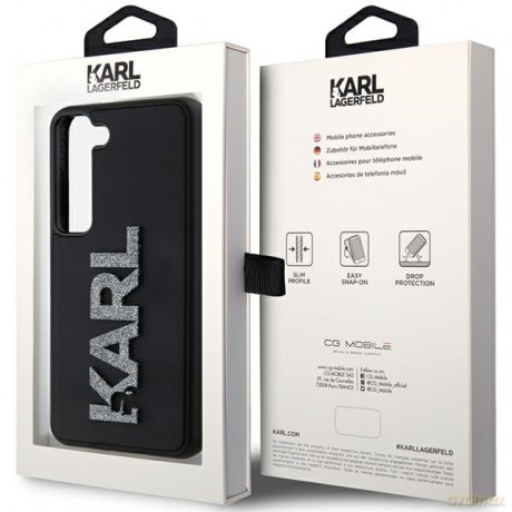 Karl Lagerfeld nakładka do Samsung Galaxy S24 KLHCS24S3DMBKCK czarna HC 3D logo glitter