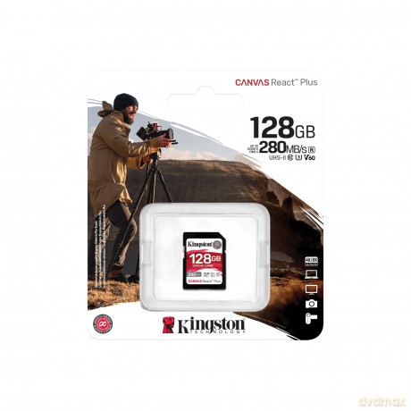 Kingston Karta pamięci SD 128GB React Plus 280/100/MB/s U3 V60