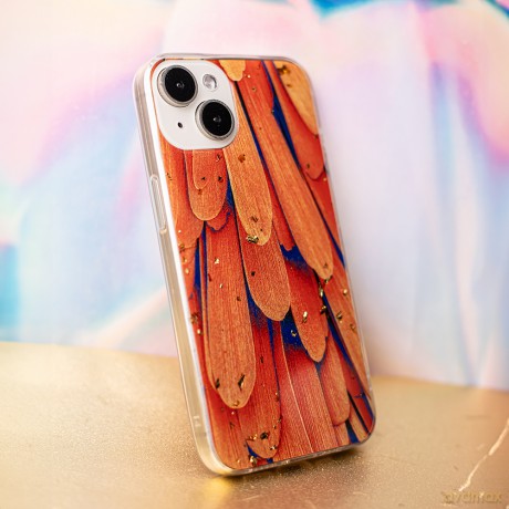 Nakładka Gold Glam do iPhone 13 6,1" orange