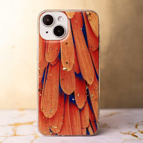 Nakładka Gold Glam do iPhone 15 Pro 6,1" orange