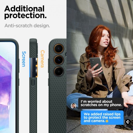 Spigen nakładka Liquid Air do Samsung Galaxy A55 5G zielona