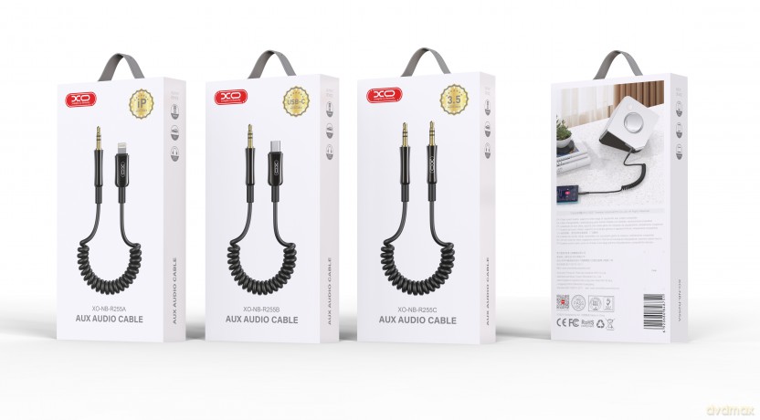 XO kabel audio NB-R255A Lightning - jack 3,5mm 1,0m czarny