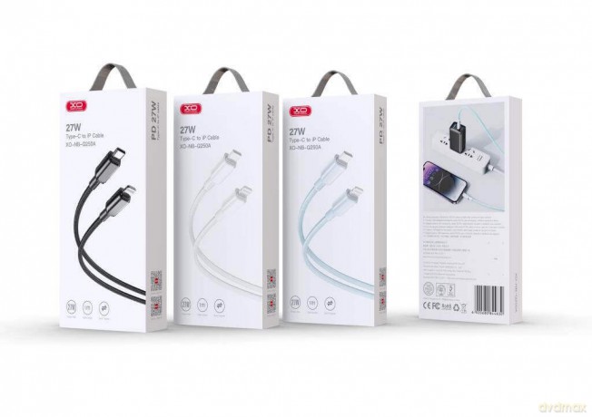 XO kabel NB-Q250A PD USB-C - Lightning 0,35m 27W czarny