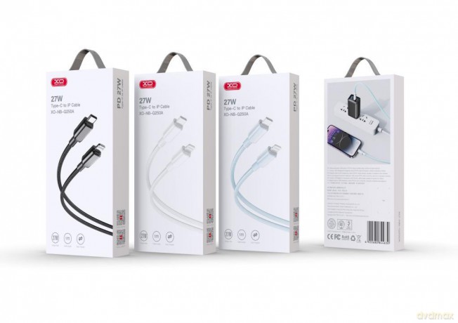 XO kabel NB-Q250A PD USB-C - Lightning 0,35m 27W niebieski