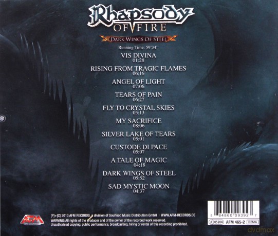 Rhapsody Of Fire: Dark Wings Of Steel [CD]