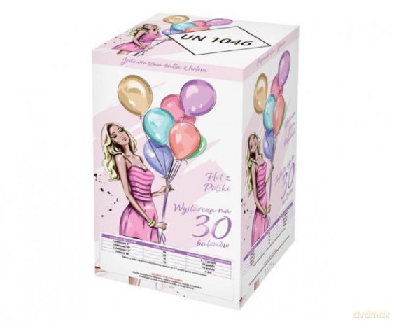Butla z helem jednorazowa na 30 balonów rozm. 9 cali HG-BJ30