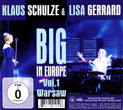 Schulze Klaus Lisa Gerrard: Big In Europe Vol 1 Warsaw (digipack) [2DVD]+[CD]