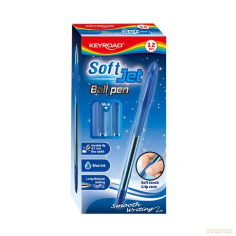 Długopis klasyczny KEYROAD Ball Pen Soft Jet 0,7mm niebieski,