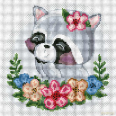Haft diamentowy bez ramy Diamentowa mozaika 30x30cm Szop kwiatowy z holograficznymi kryształkami