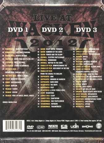 Live At Wacken 2012: 23 Years (Faster: Harder: Louder) (digipack) [3DVD]