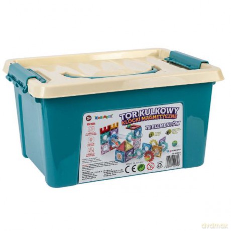 Klocki magnetyczne 78 elementów Tor kulkowy 1009054