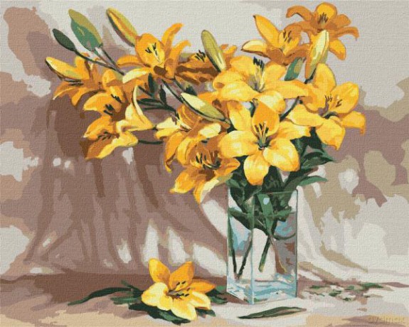 Malowanie po numerach z ramą 40x50cm Dotyk słóńca