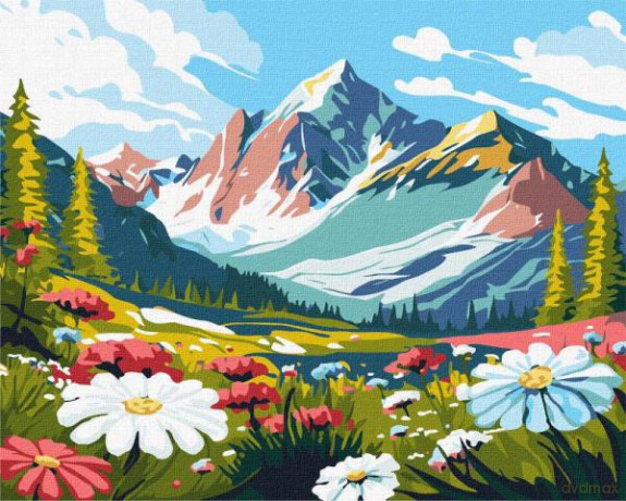 Malowanie po numerach z ramą 40x50cm Kontrasty natury