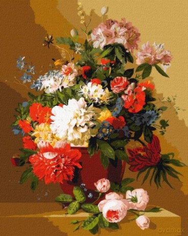 Malowanie po numerach z ramą 40x50cm Tęcza kolorów