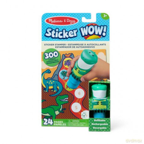MELISSA Sticker WOW! Stempel z naklejkami Dinozaur 32012