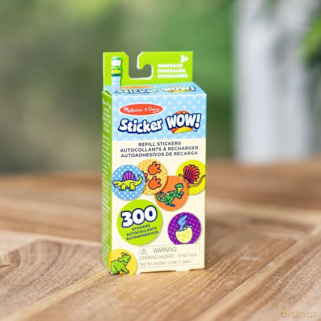 MELISSA Sticker WOW! Zestaw 300 naklejek uzupełniających Dinozaur 50202