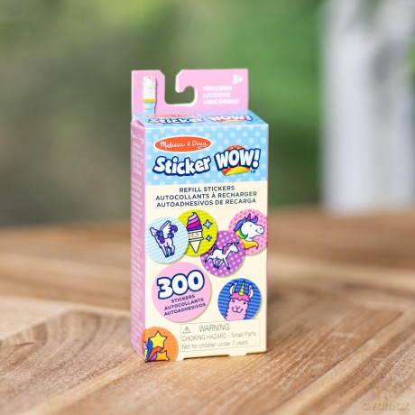 MELISSA Sticker WOW! Zestaw 300 naklejek uzupełniających Jednorożec Unicorn 50203