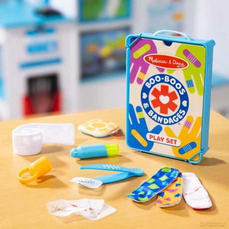 MELISSA Zestaw Pierwsza pomoc na skaleczenia Bandaże i plasterki Boo-Boos 50677