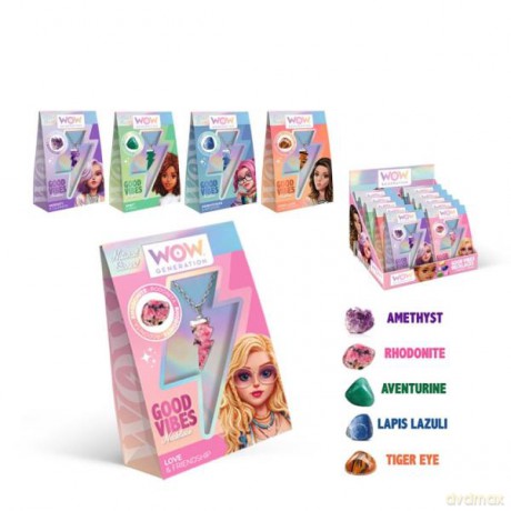 Naszyjnik z kamieniami 5 wzorów WOW00094 Kids Euroswan, mix