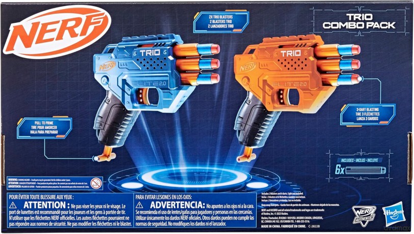 NERF ELITE 2.0 Trio Combo Pack F6786 HASBRO