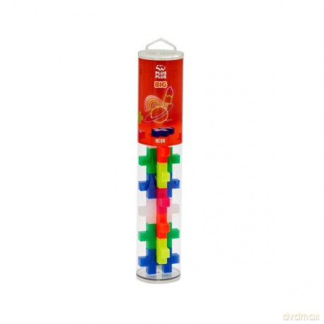 Plus Plus BIG Klocki Duża Tuba Neonowa - 15 elementów 3286