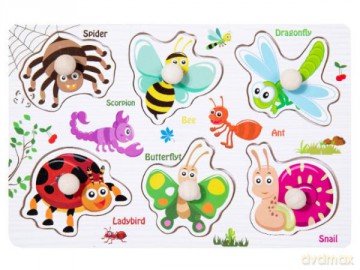 Puzzle drewniane Układanka Insekty BPUZ1261