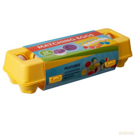 Układanka Jajka edukacyjne Kształty 12szt. do nauki 1009124