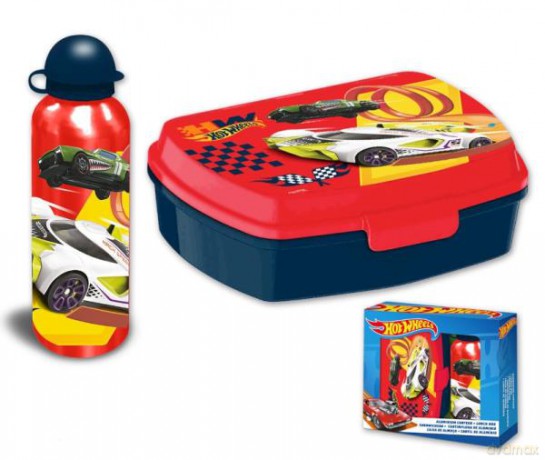 Zestaw Bidon aluminiowy + śniadaniówka Hot Wheels HW00001 Kids Euroswan
