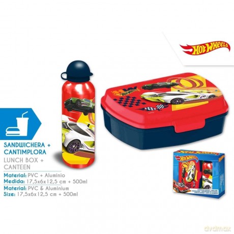 Zestaw Bidon aluminiowy + śniadaniówka Hot Wheels HW00001 Kids Euroswan