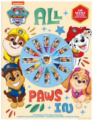 Zestaw do kolorowania z 12 mini kredkami Psi Patrol PAW PATROL PW19957 Kids Euroswan