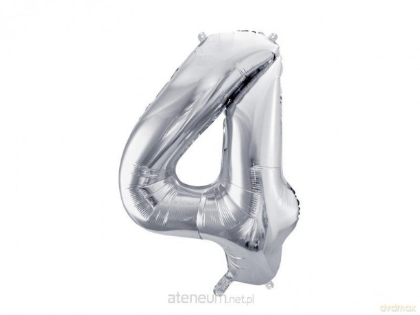 Balon foliowy 4 srebrny 72cm