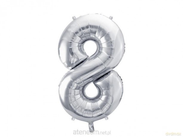 Balon foliowy 8 srebrny 72cm