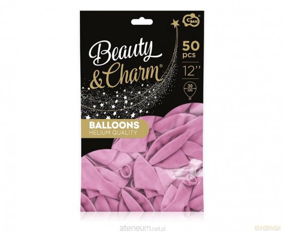 Balony Beauty&Charm makaronowe liliowe 30cm 50szt