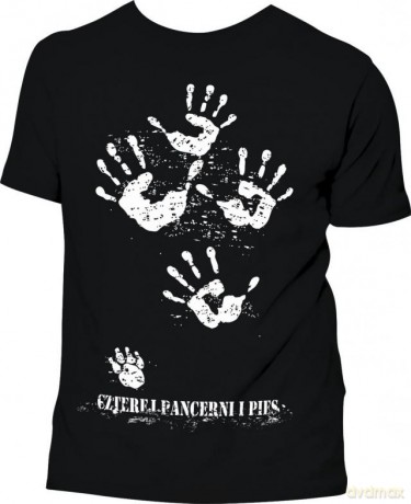 Koszulka Czterej pancerni i pies (odciski rąk i łapy psa) - S [T-Shirt]