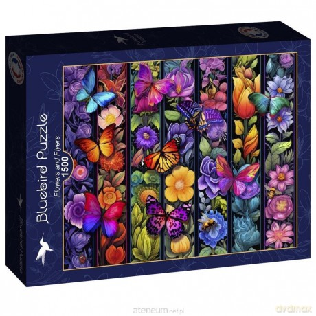 BLUEBIRD 1500 el. Kolorowe kwiaty i motyle [PUZZLE]