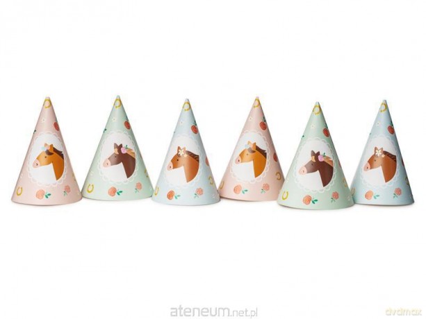 Czapeczki Konie 16cm 6szt