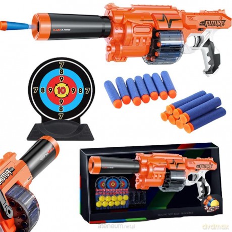 Duży pistolet karabin z tarczą