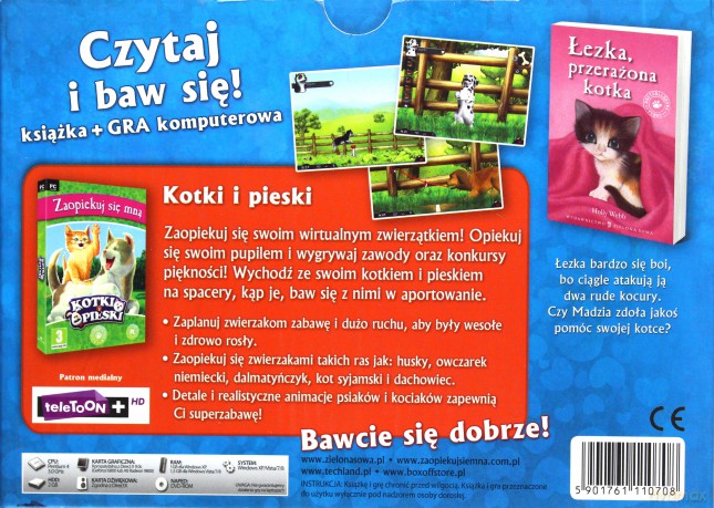 Zaopiekuj Się Mną 1: Łezka, przerażona kotka + Kotki i Pieski [BOX] [GRA PC]+[KSIĄŻKA]