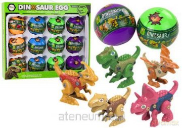 Jaja dinozaurów do skręcania 12szt [FIGURKA]
