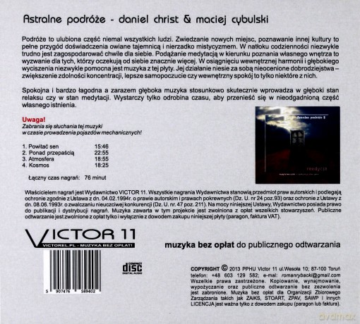 Muzyka bez opłat: Astralne podróże 1 (digipack) [CD]