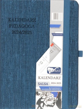 Kalendarz pedagoga 2024-2025 B6 tyg Salsa granat [KALENDARZ]