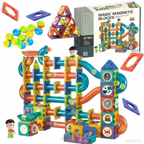Klocki magnetyczne zamek 228el [KLOCKI]