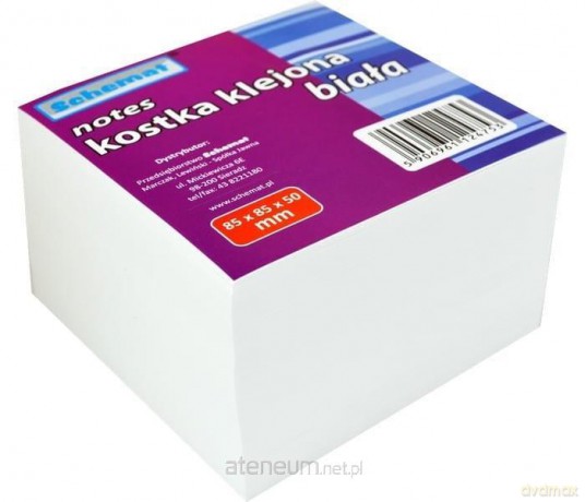 Kostka biała 85x85x50mm klejona