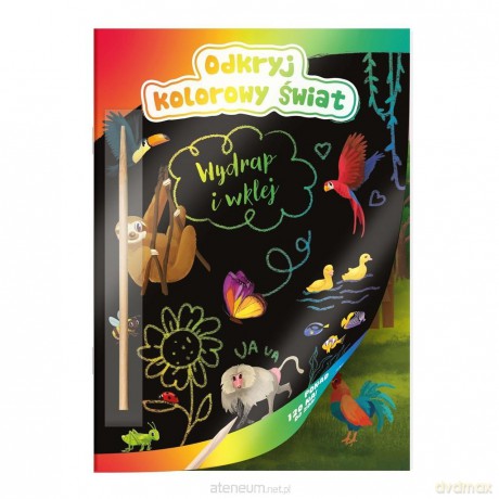 Odkryj kolorowy świat Wydrapywanka Zwierzęta [KSIĄŻKA]