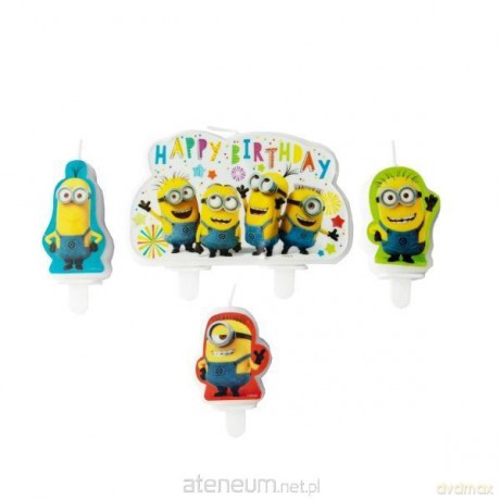 Świeczki minionki 4szt