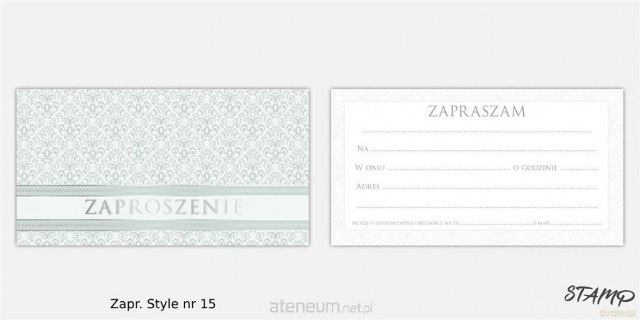 Zaproszenie Style nr 15 (10szt)
