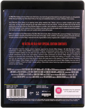 Croupier (Krupier) [Blu-Ray 4K]