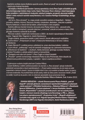 Pan od poezji. O Zbigniewie Herbercie - Joanna Siedlecka [KSIĄŻKA]