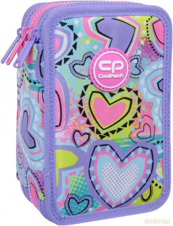 Piórnik 3-komorowy z wyposażeniem Coolpack Jumper 3 Sew Heart